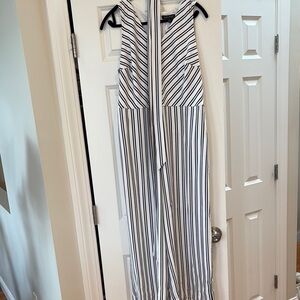 Striped Black and White Jumpsuit